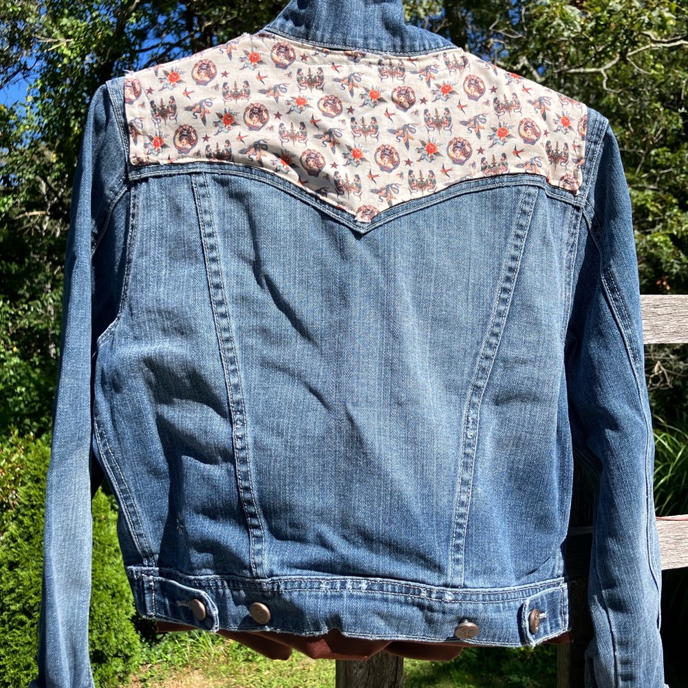 Up cycled jean jacket